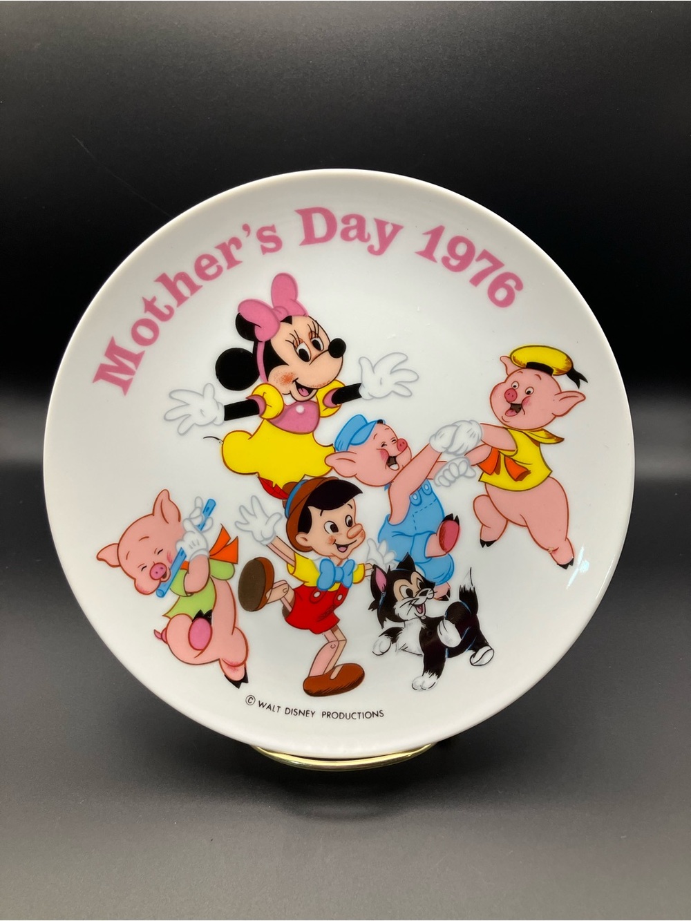 Disney Pink & Yellow Mother's Day 1976 Decorative Plate